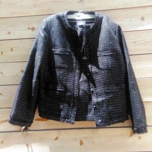 Jaclyn smith black glittery suit